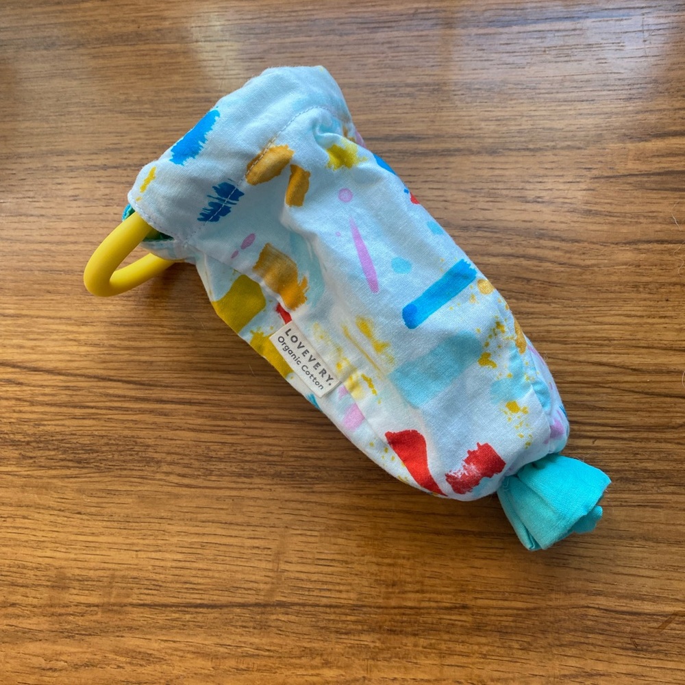 Lovevery organic cotton sensory pouch - EUC